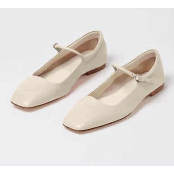 Aeyde Uma Leather Mary-Jane Flats Size EUR 39/USA 8 - Picture 1 of 9